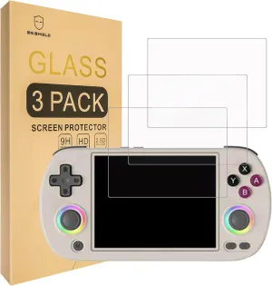Mr.Shield Screen Protector compatible with Anbernic RG40XX H [Tempered Glass] [3-PACK] [Japan Glass with 9H Hardness]