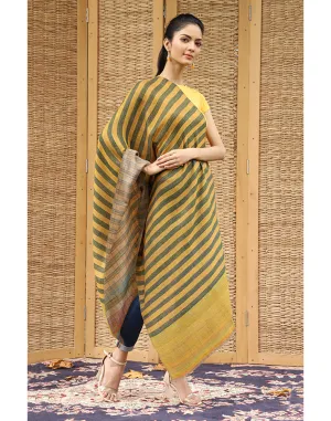 Mustard and Fawn Reversible Cashmere Stole