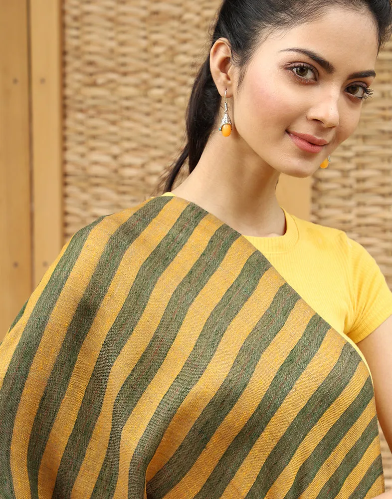 Mustard and Fawn Reversible Cashmere Stole