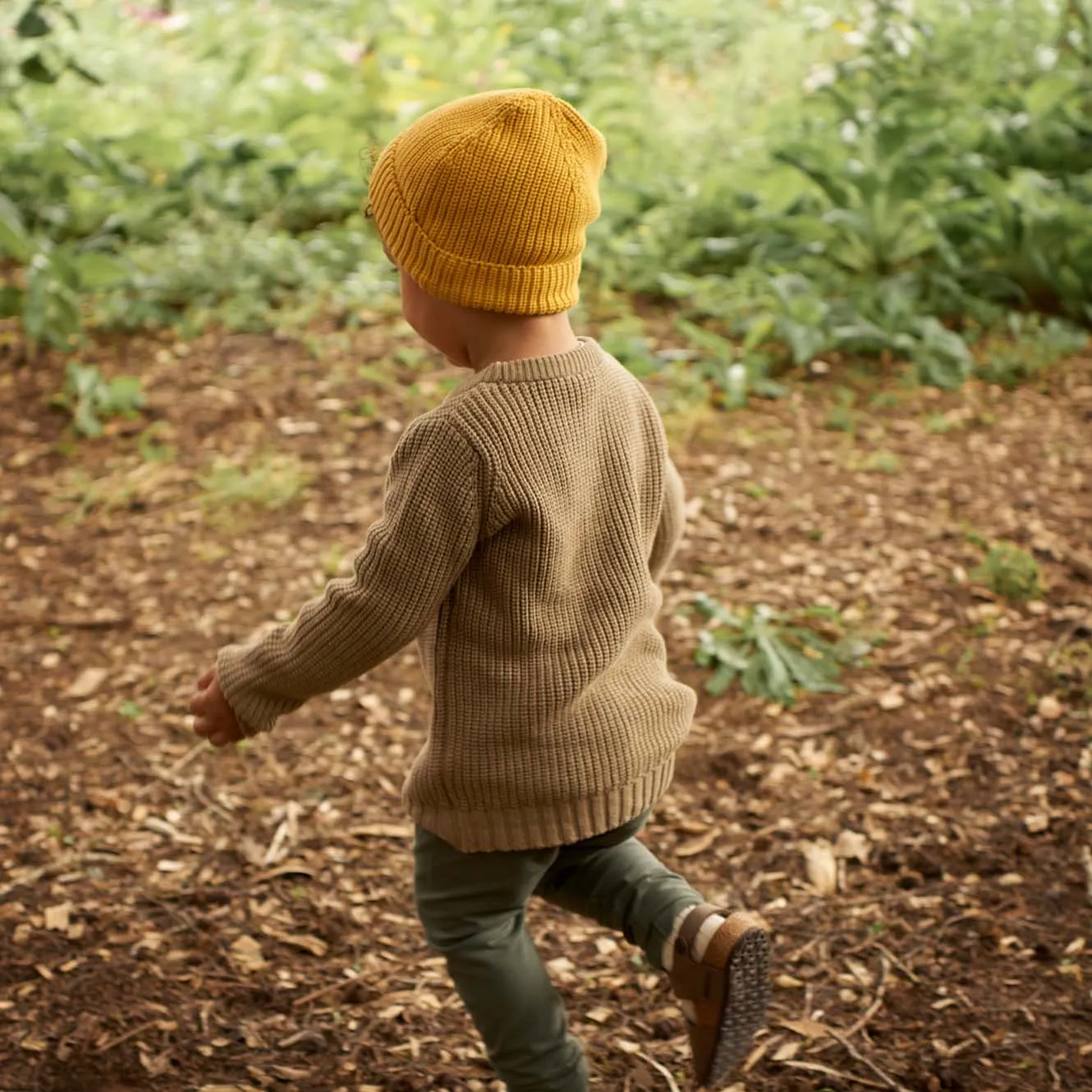 Nature Baby Forest Beanie - Butterscotch Chunky Knit