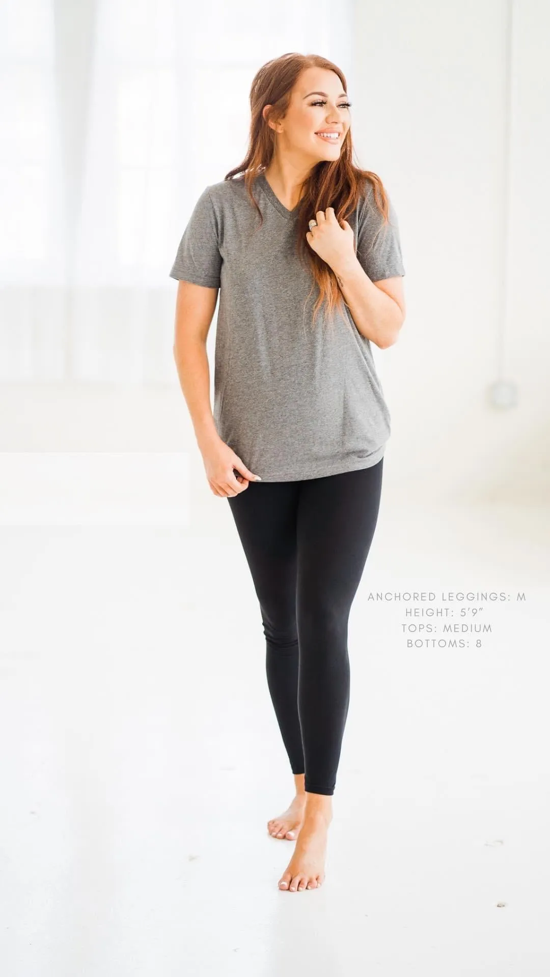 NEW Anchored Arrows Fleece Lined Full Length Leggings in Black w/pockets
