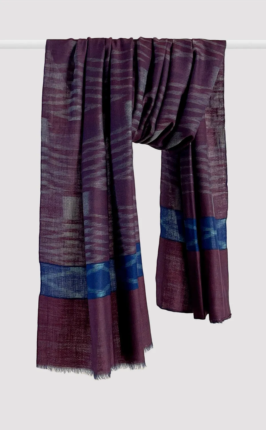 Pashmina Amaranth Ikat Stole