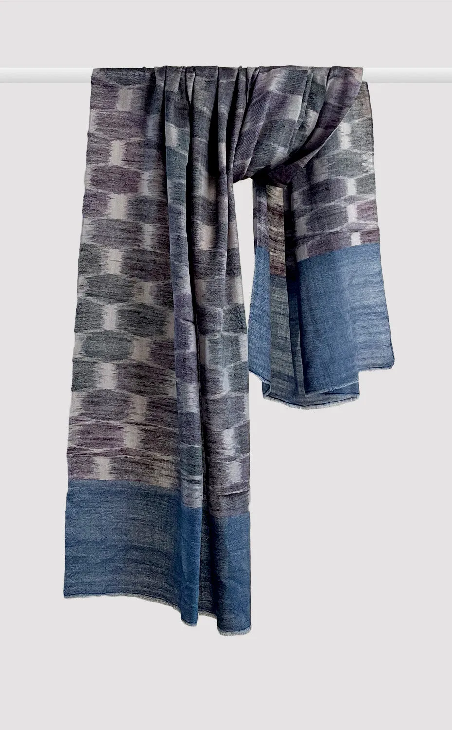 Pashmina Graphite Ikat Stole