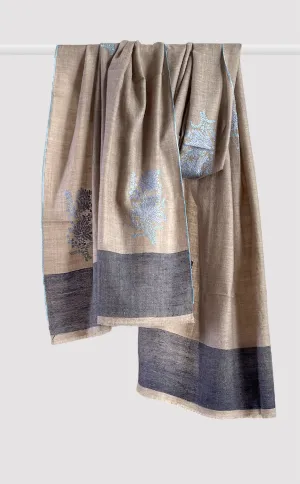 Pashmina Hand-Embroidered Motif Stole