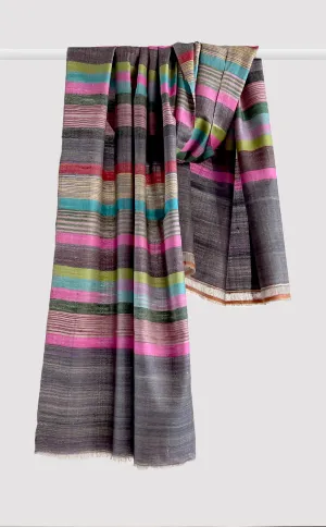 Pashmina Happy Hues Multicolor Stripes Stole