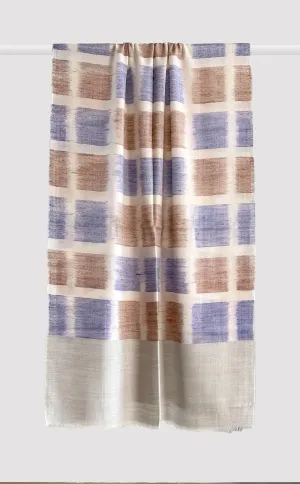 Pashmina Indigo Checked Stole