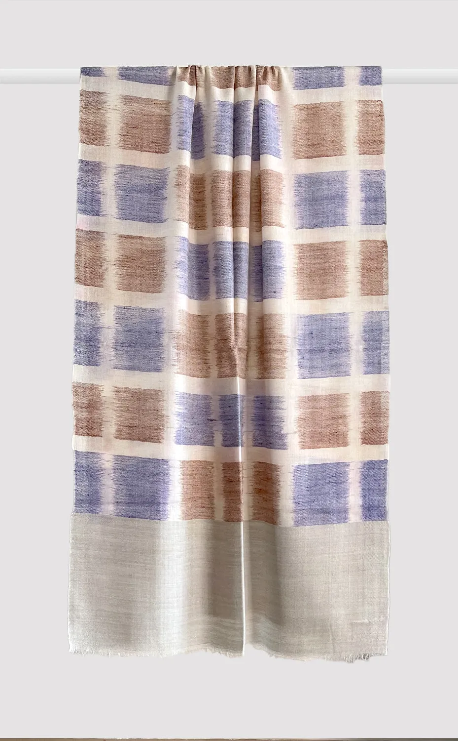 Pashmina Indigo Checked Stole