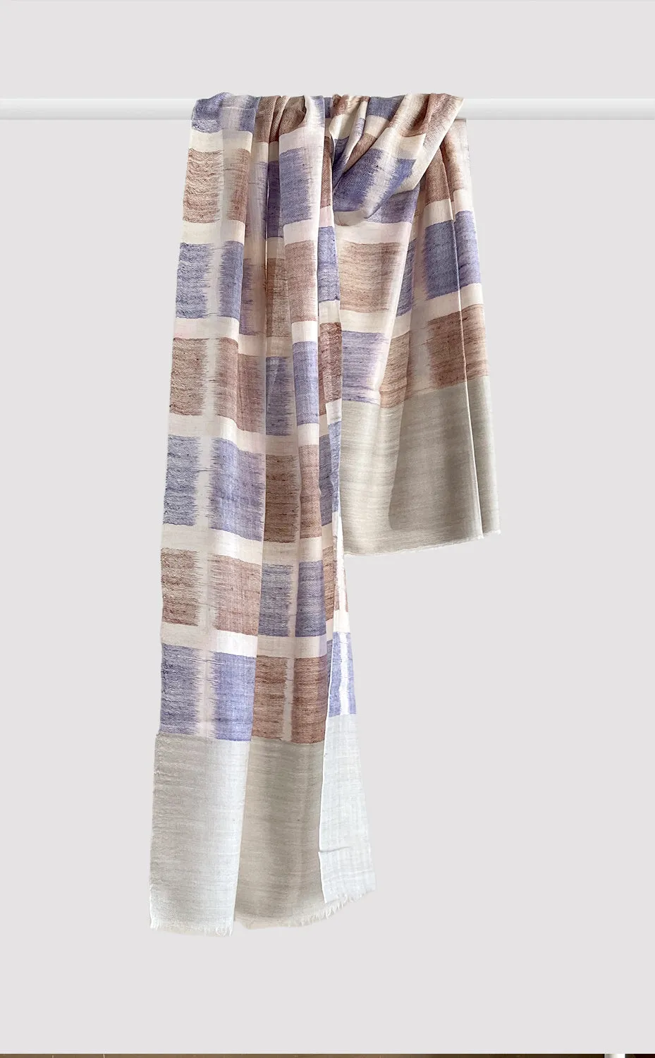 Pashmina Indigo Checked Stole