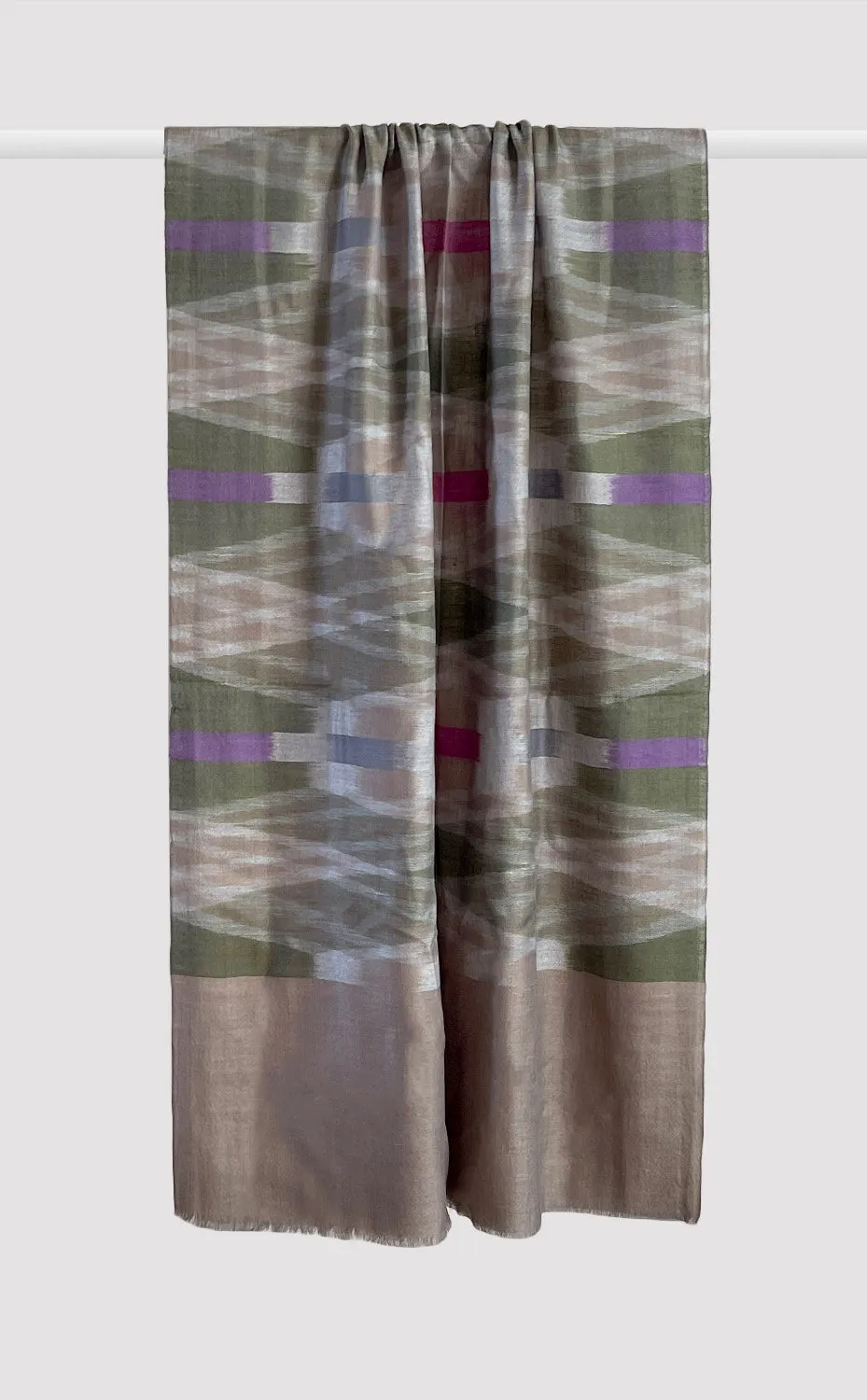 Pashmina Khaki Ikat Stole