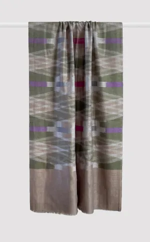 Pashmina Khaki Ikat Stole