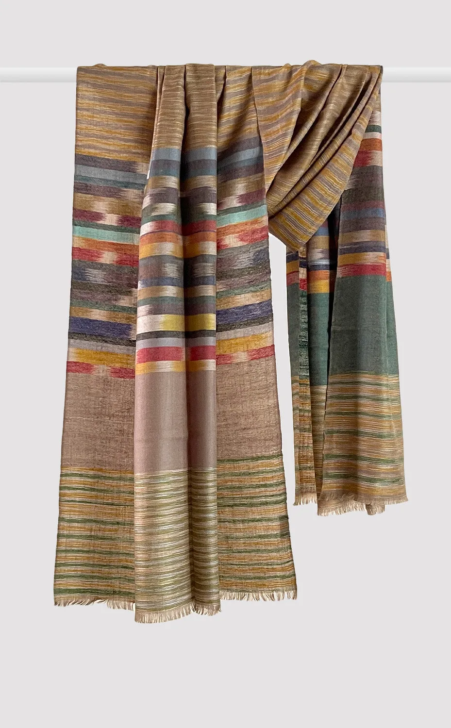 Pashmina Mustard Stripes Stole