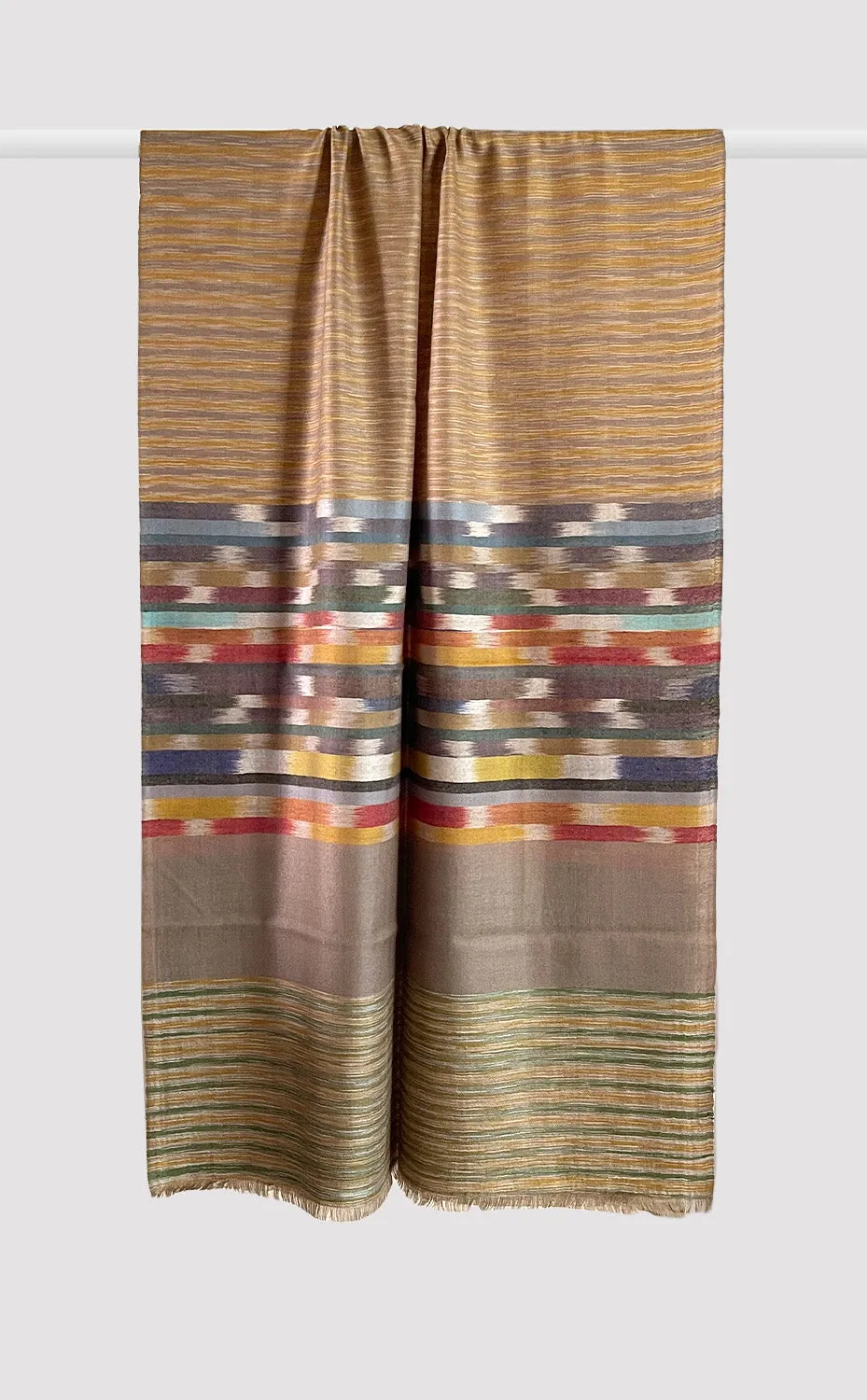 Pashmina Mustard Stripes Stole