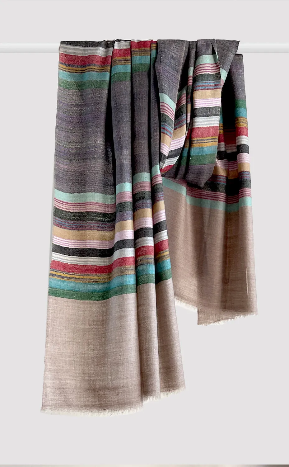 Pashmina Muted Melody Stripes Stole