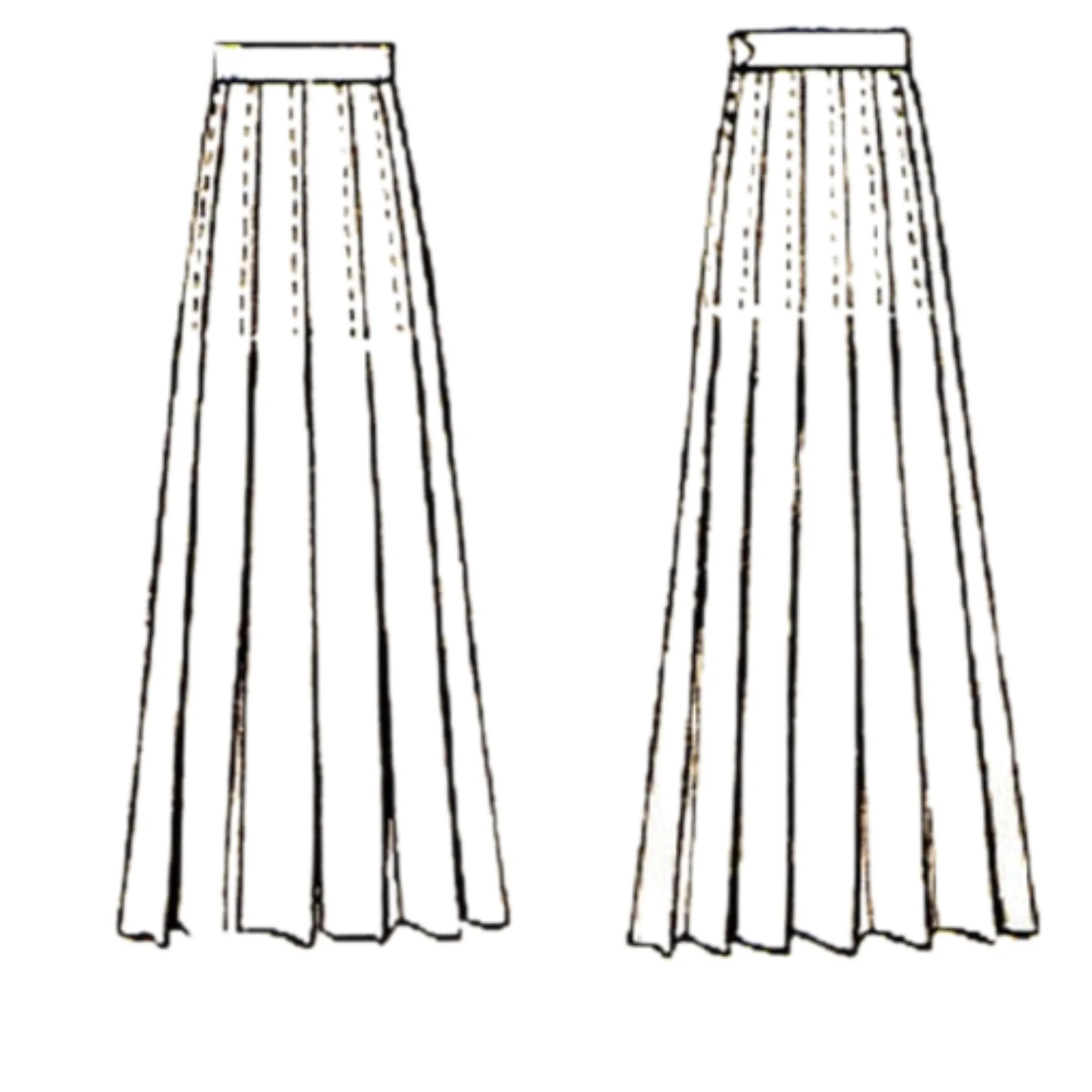 PDF - 1940s Sewing Pattern, Pleated Skirt - Waist: 24” (61cm) - Download