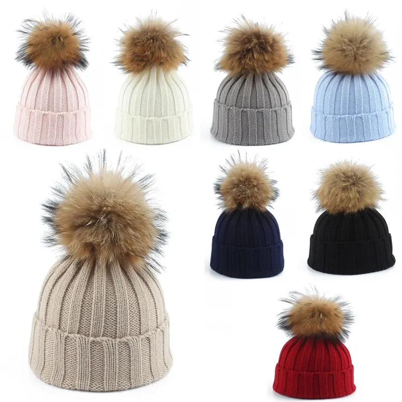 Pom-Pom Pals' Knit Beanies