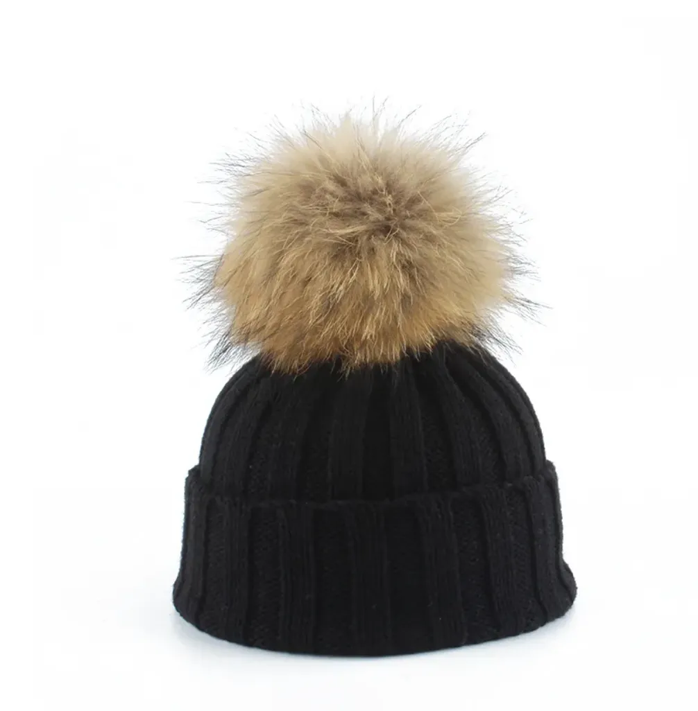 Pom-Pom Pals' Knit Beanies
