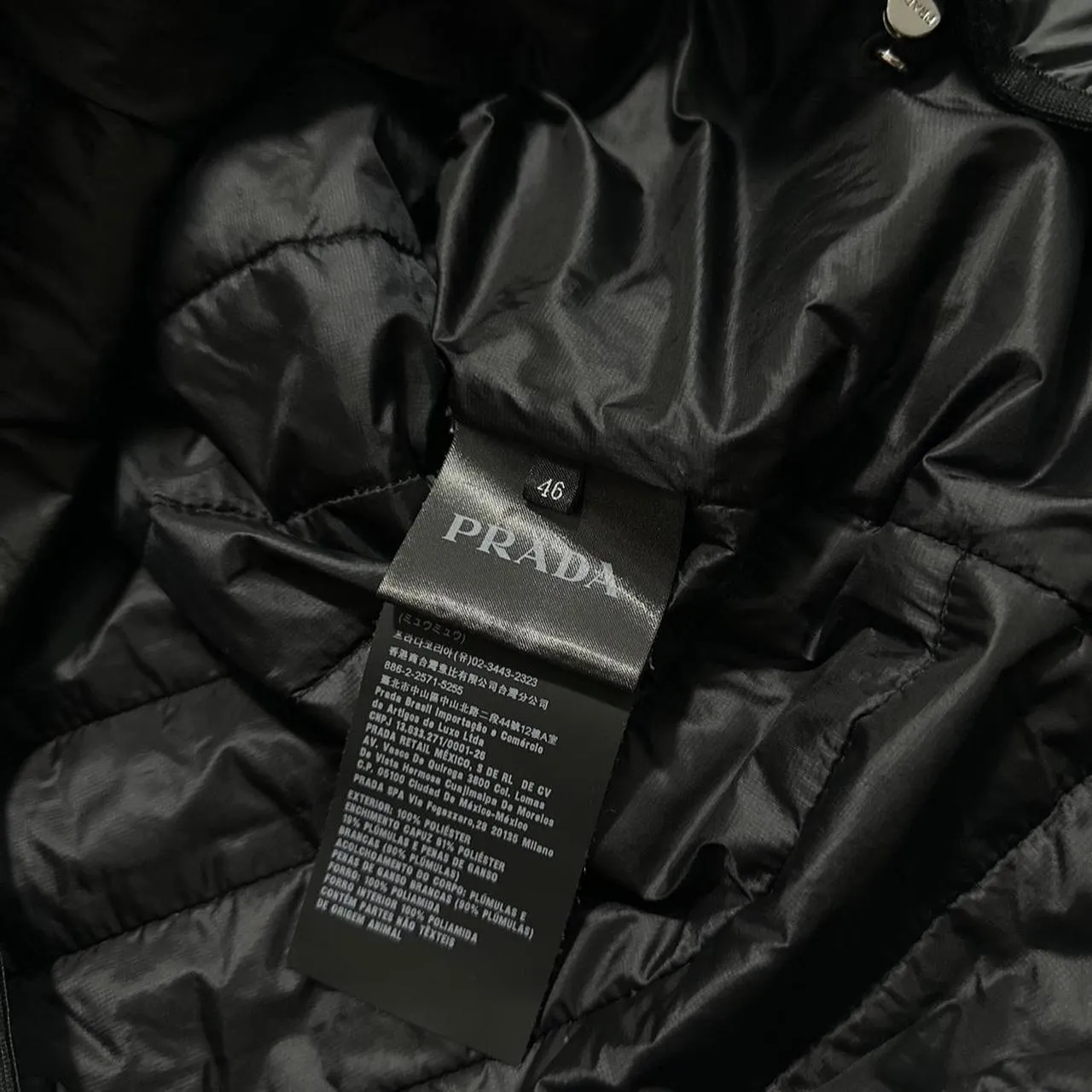 Prada Grey Down Puffer Jacket