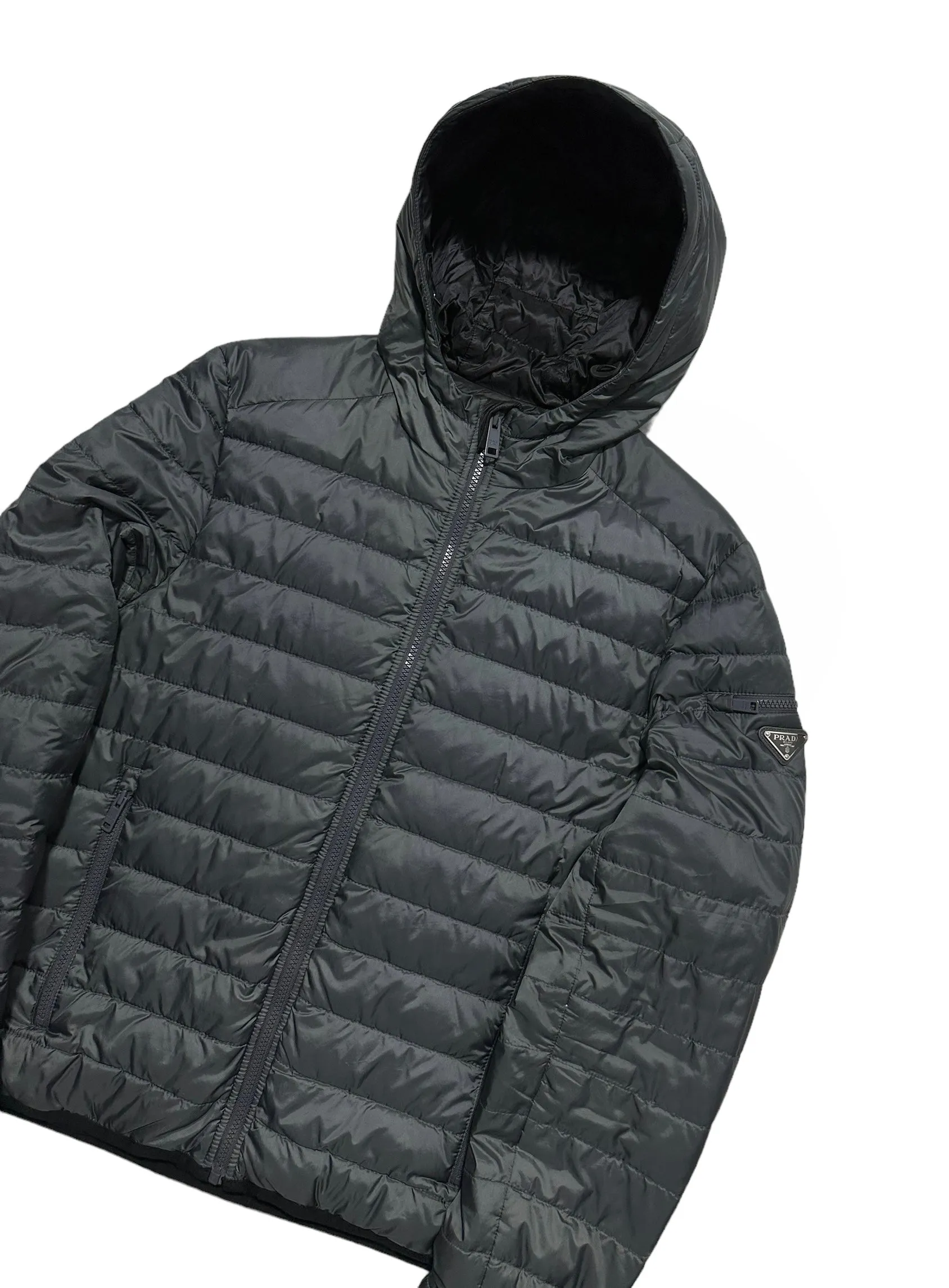 Prada Grey Down Puffer Jacket