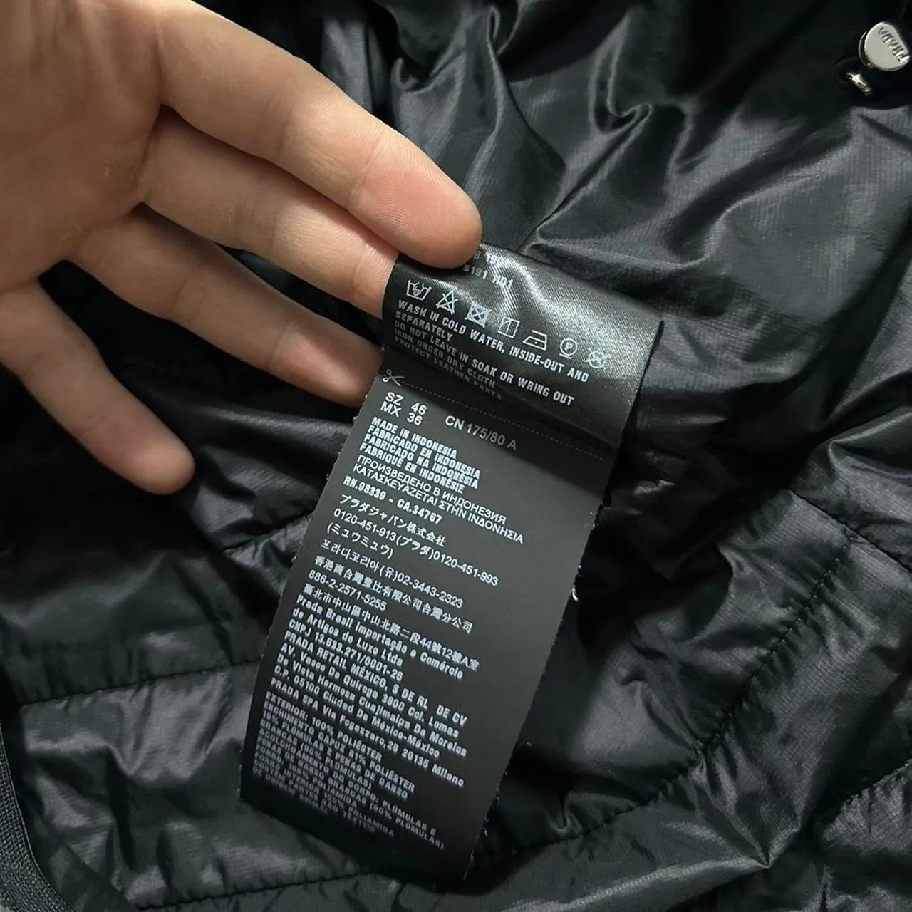 Prada Grey Down Puffer Jacket