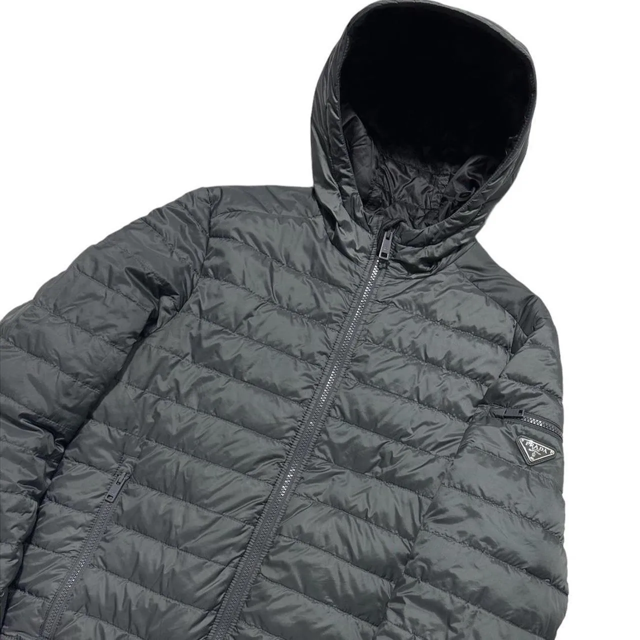 Prada Grey Down Puffer Jacket