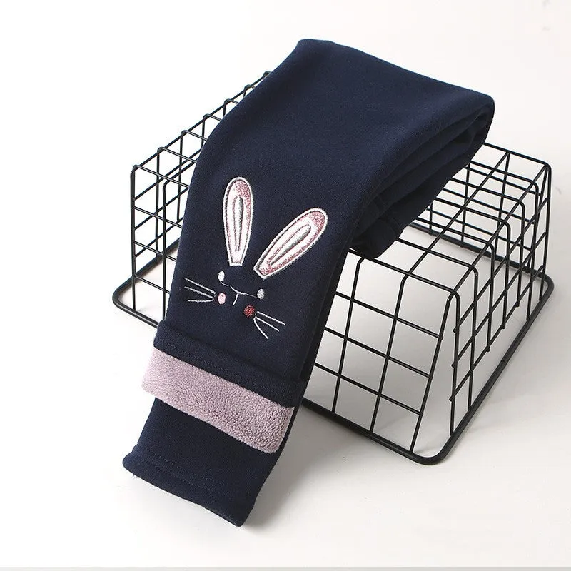 RTS: FLEECE LINED BUNNY LEGGINGS -