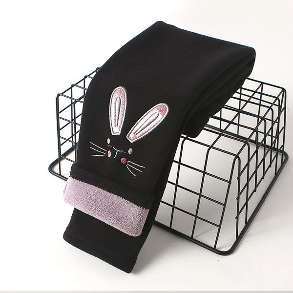RTS: FLEECE LINED BUNNY LEGGINGS -