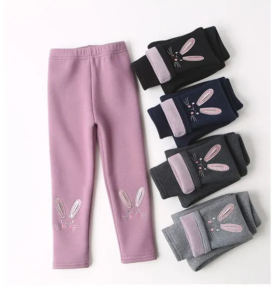 RTS: FLEECE LINED BUNNY LEGGINGS -