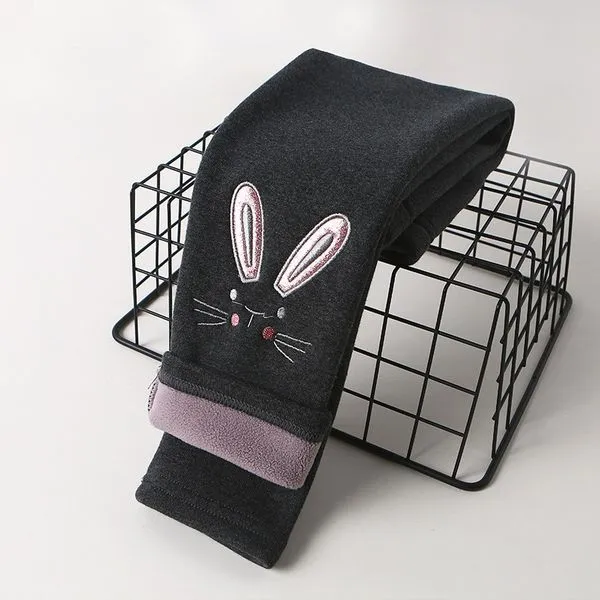 RTS: FLEECE LINED BUNNY LEGGINGS -