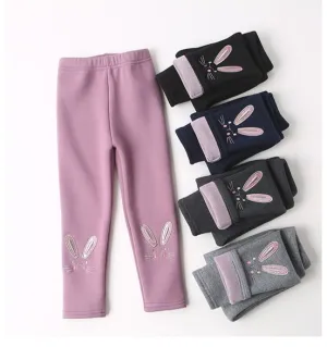 RTS: FLEECE LINED BUNNY LEGGINGS -