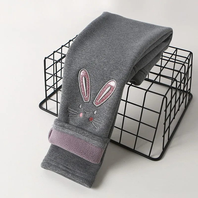 RTS: FLEECE LINED BUNNY LEGGINGS -