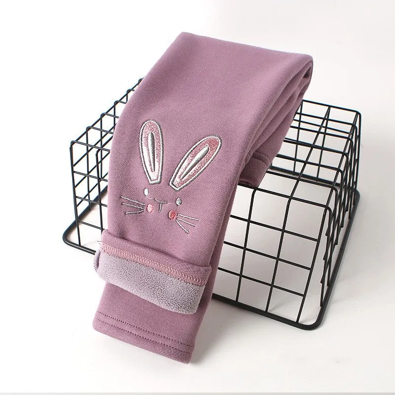 RTS: FLEECE LINED BUNNY LEGGINGS -