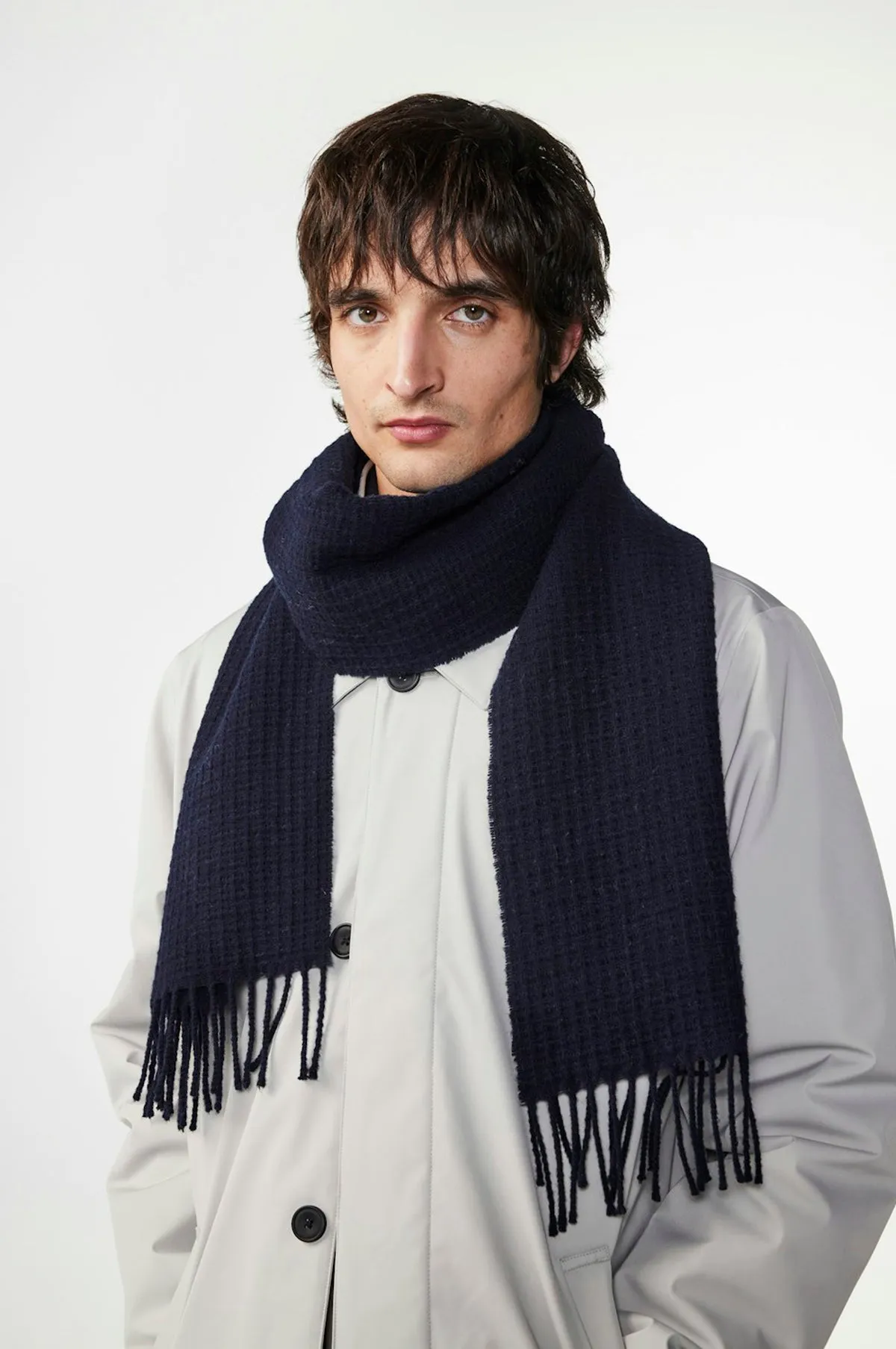 Scarf Two Navy Blue