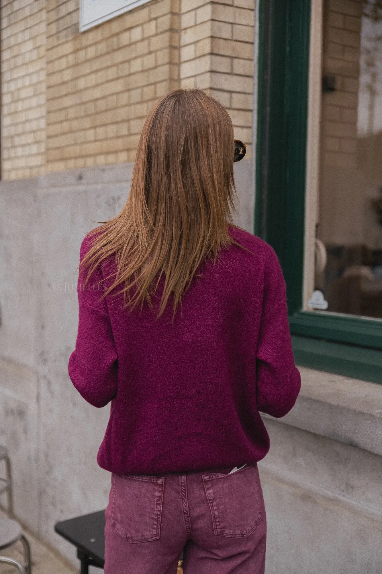 Sophia cardigan cherry
