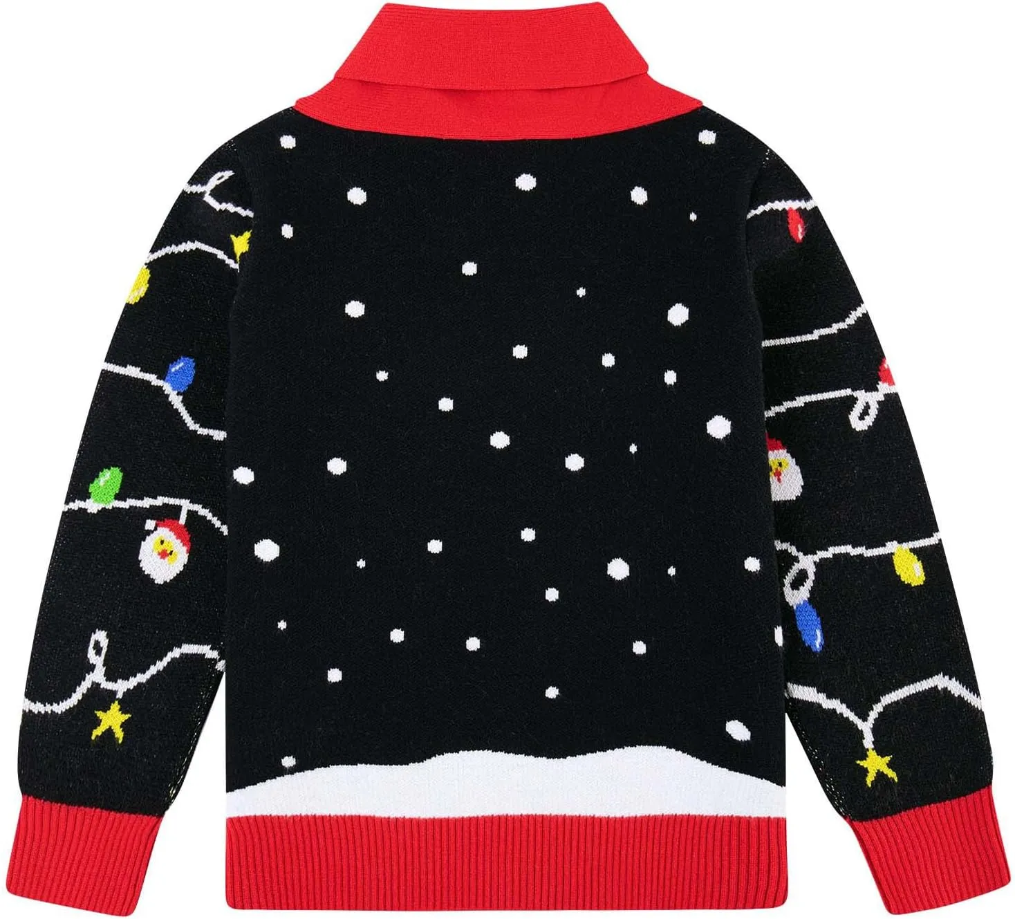 uideazone Boys Kids Ugly Christmas Sweater Novelty Toddler Knitting Xmas Lapel Pullover Jumper 18 Months-7 Years