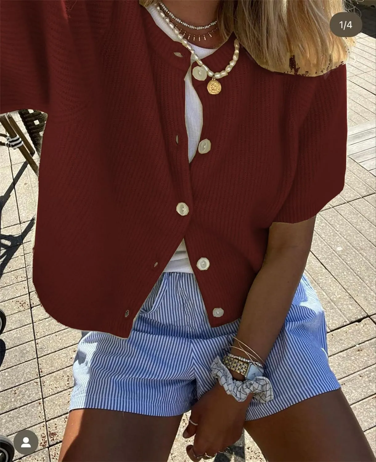 Women Y2k Crop Knit Cardigan T-Shirt Short Sleeve Button Down Casual Knitted Tees Y2k Girls Crop top Streewear