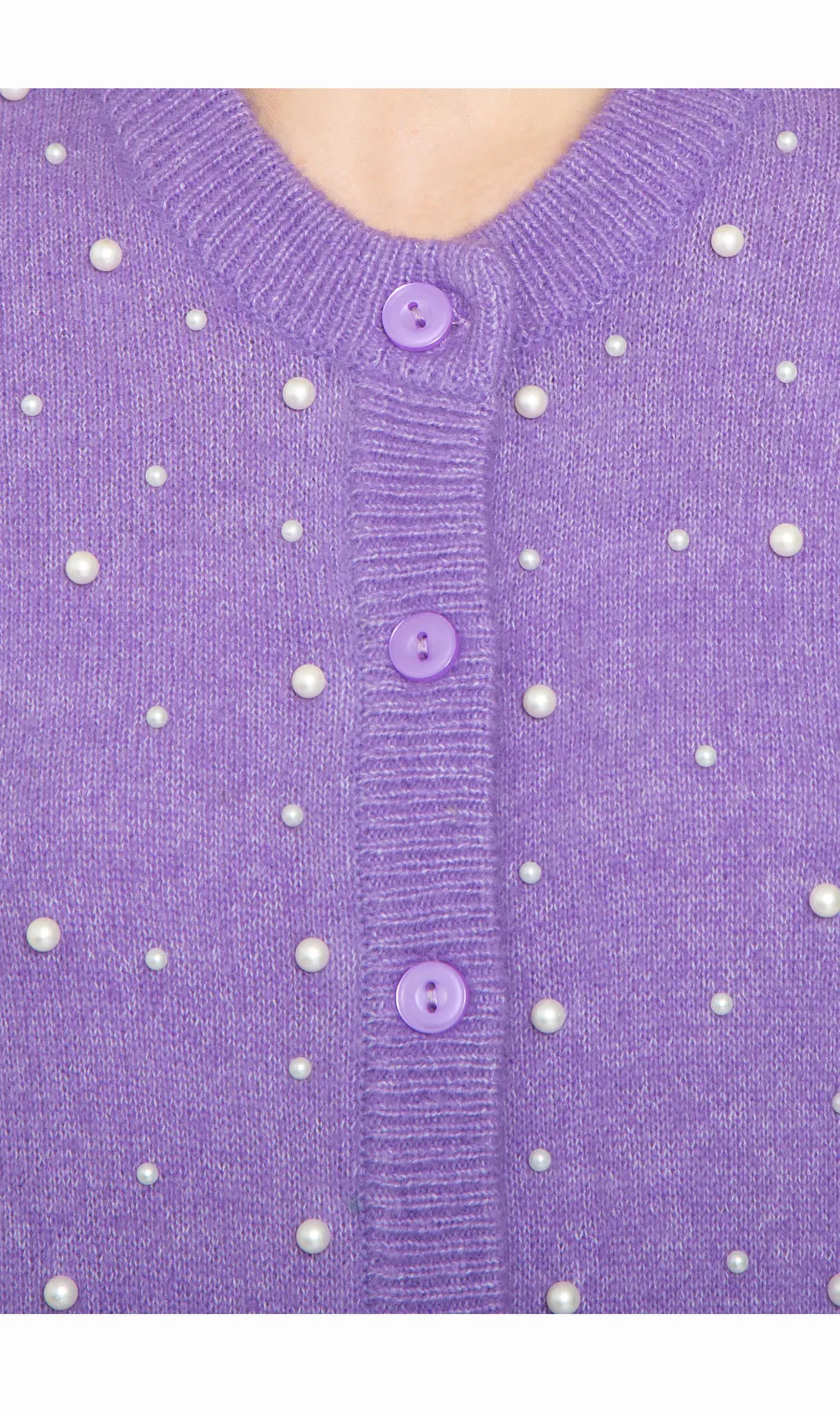 Women's Faux Pearl Cardigan – Luxe Beaded Sweater in a Soft Knit
