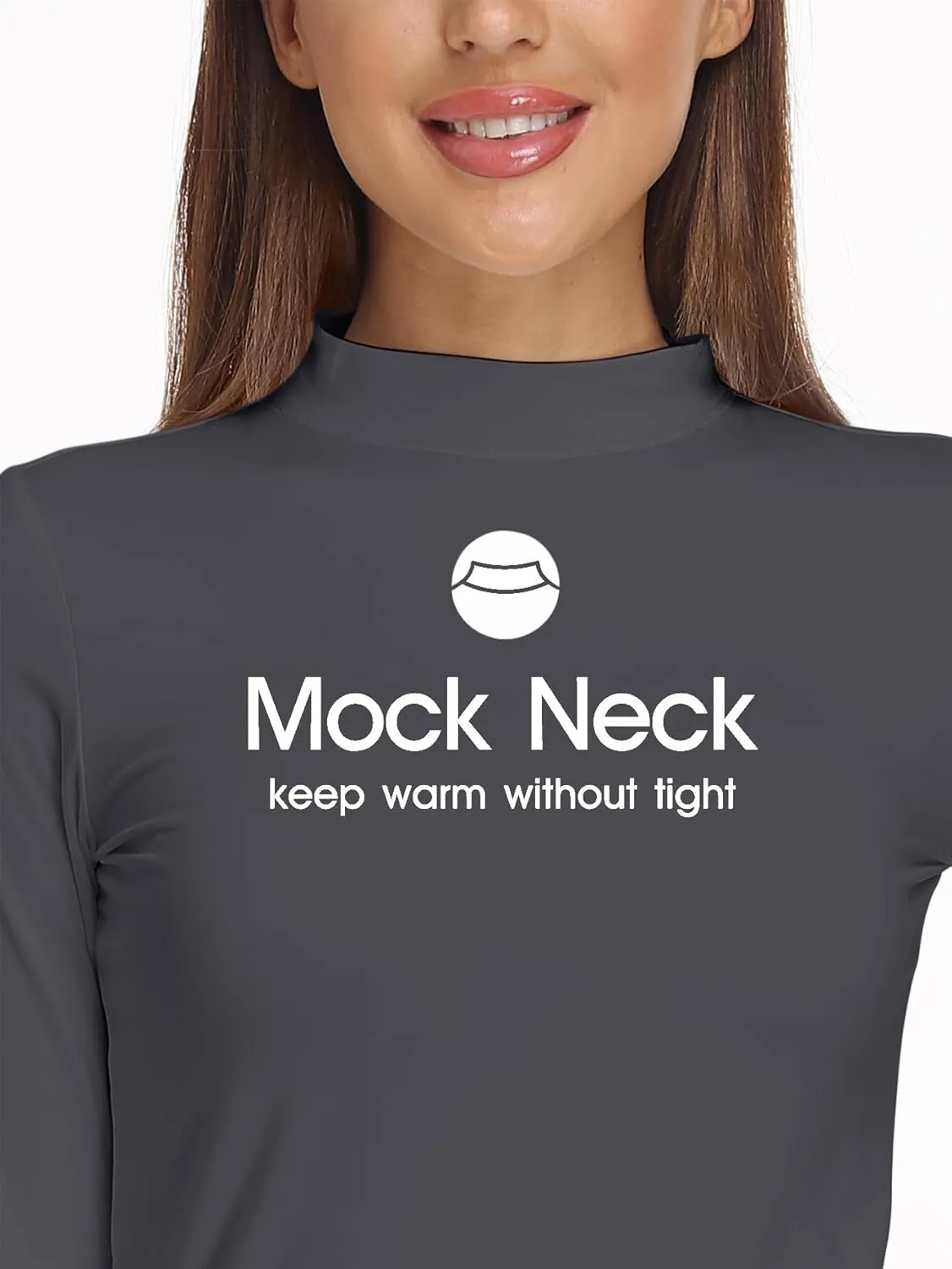 Womens Mock Neck Thermal Underwear Winter Long Johns with Fleece Lined Long Sleeves Base Layer Set Top Bottom