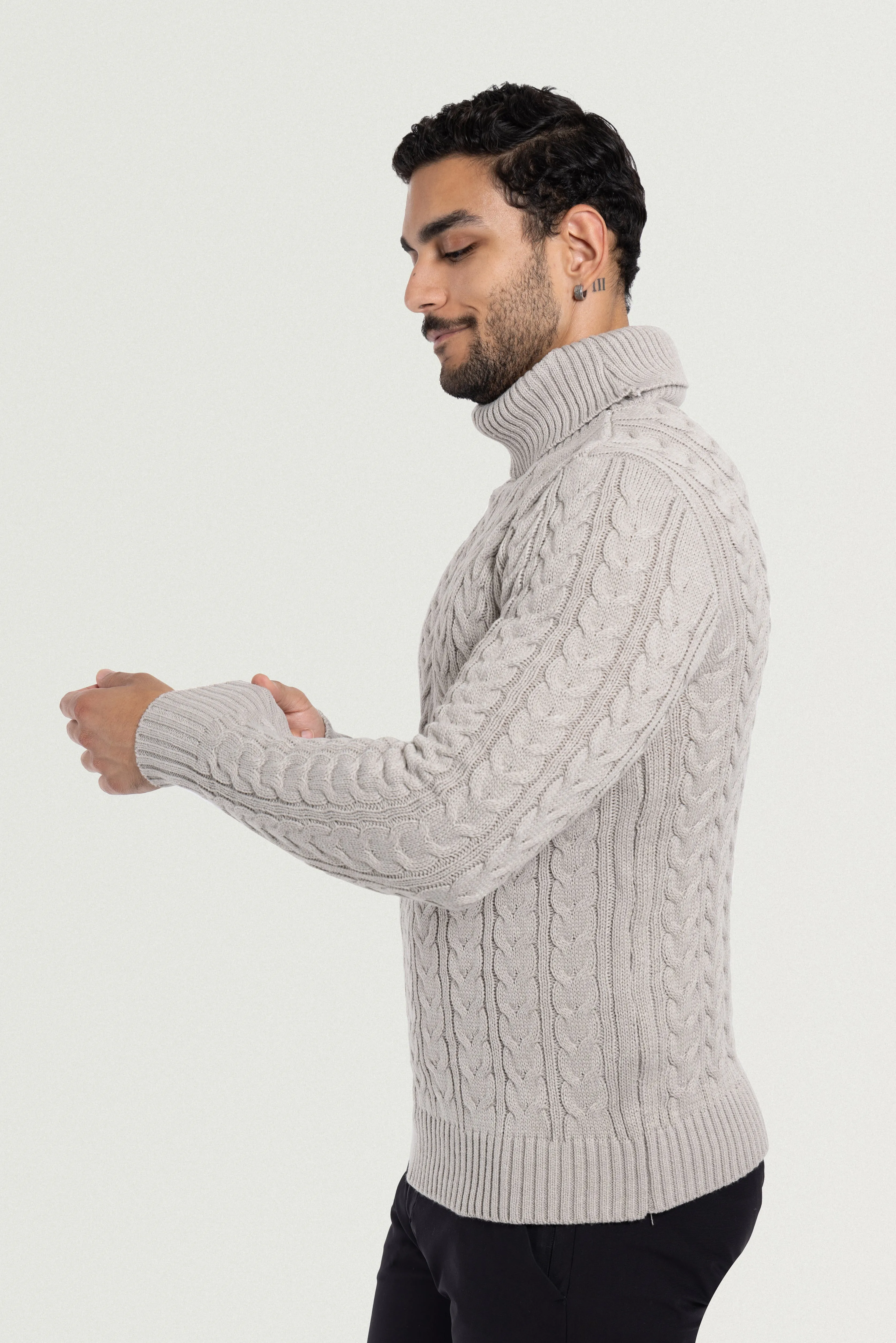 X RAY Men's Soft Slim Fit Turtleneck Pullover Sweaters