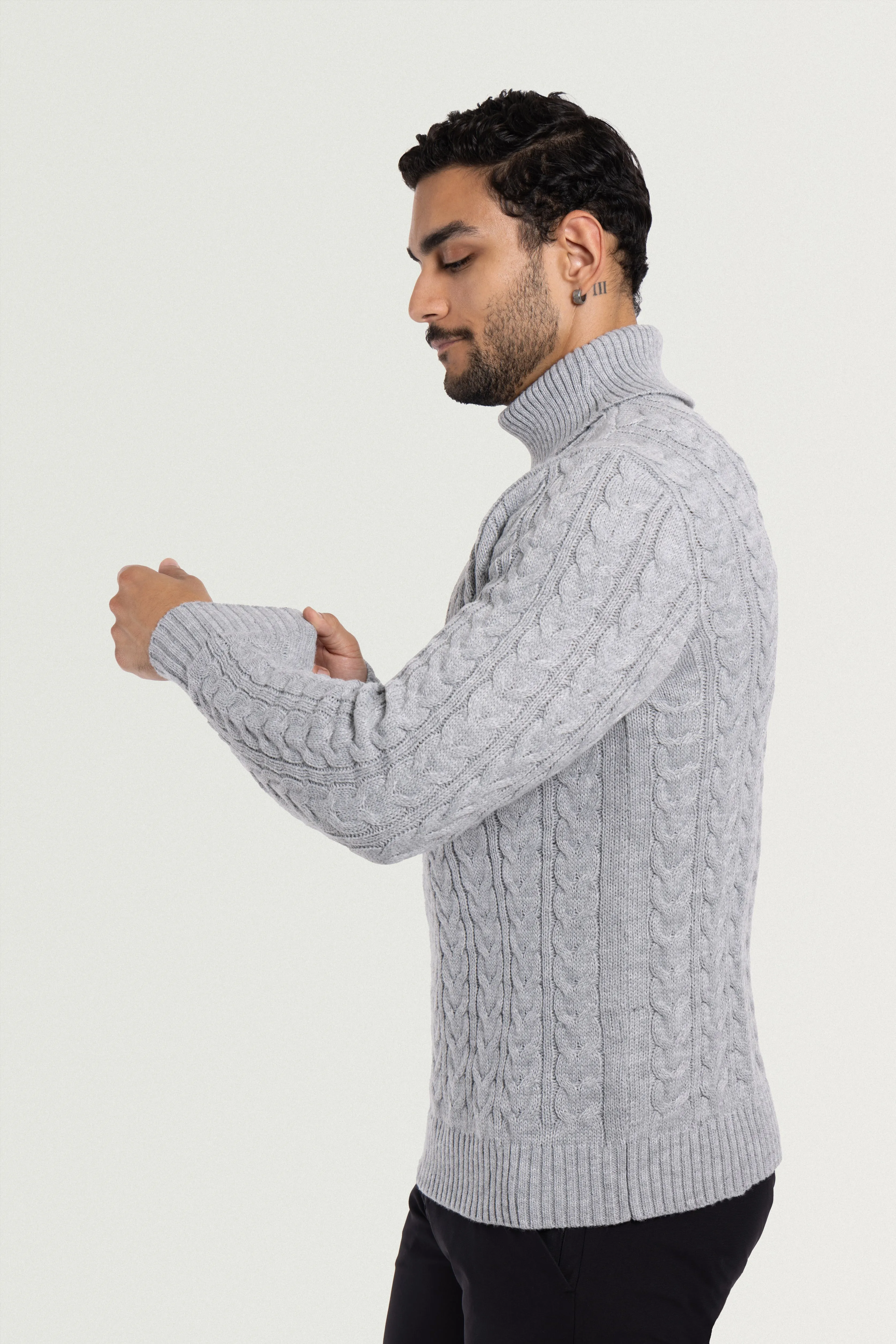 X RAY Men's Soft Slim Fit Turtleneck Pullover Sweaters