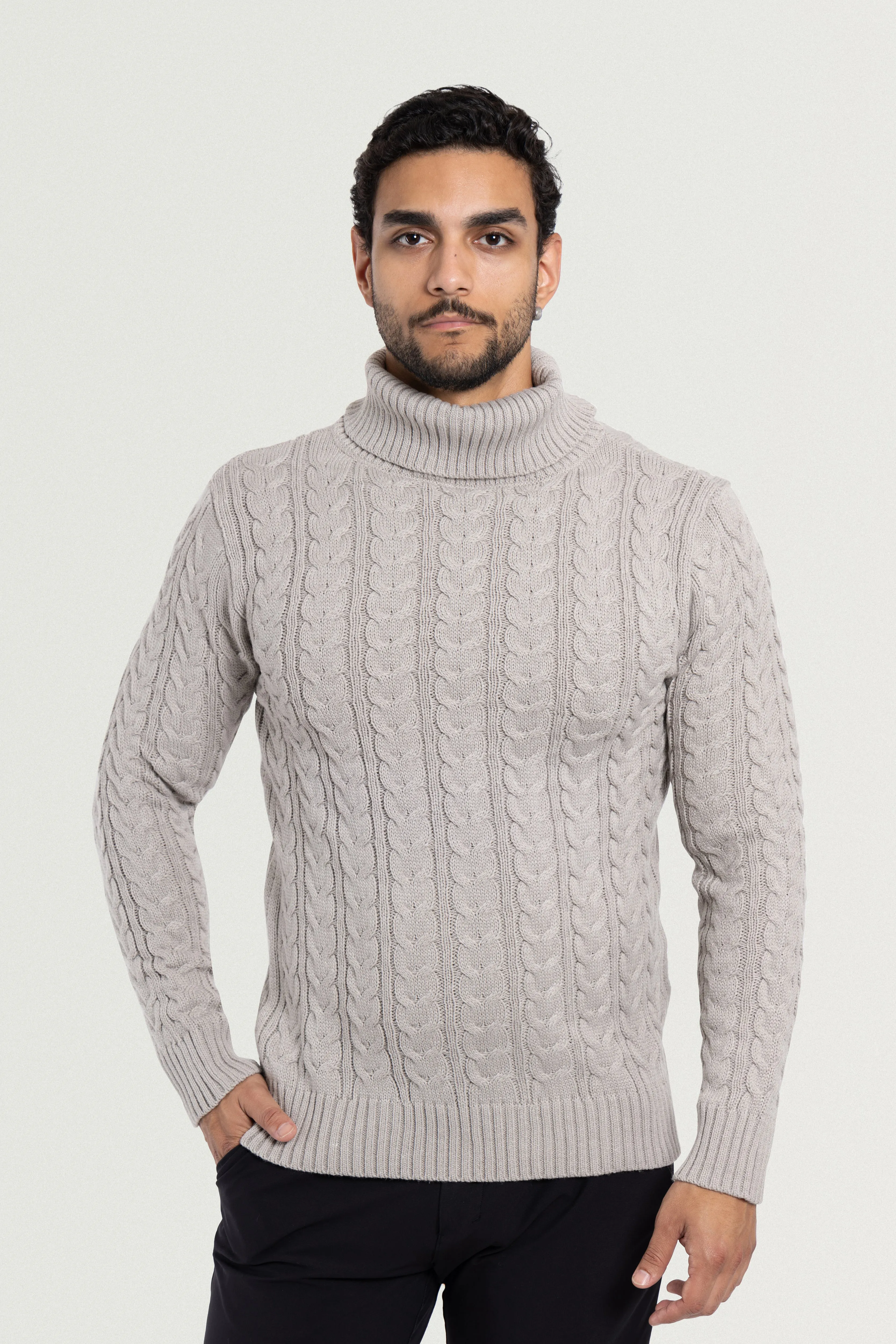 X RAY Men's Soft Slim Fit Turtleneck Pullover Sweaters
