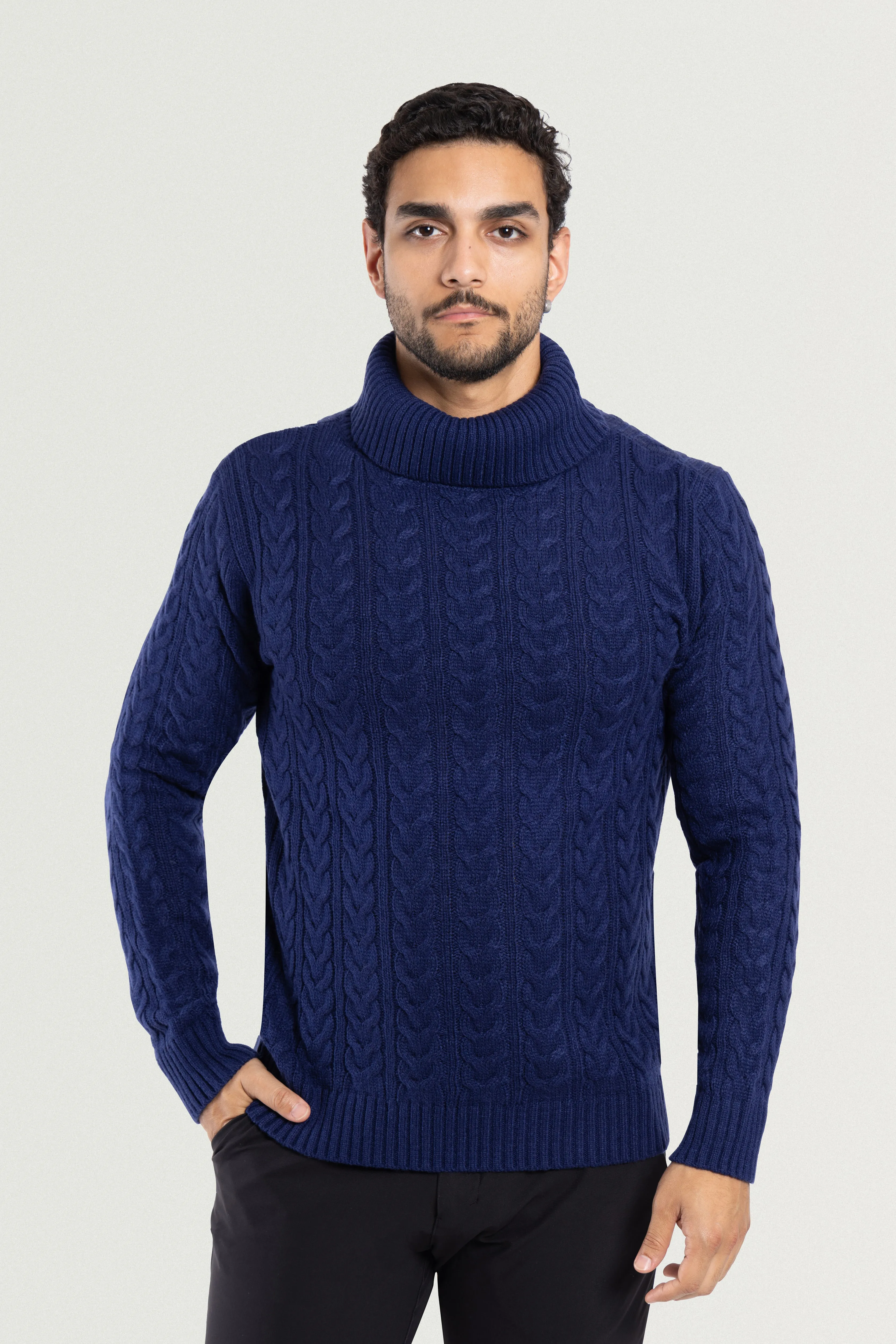 X RAY Men's Soft Slim Fit Turtleneck Pullover Sweaters