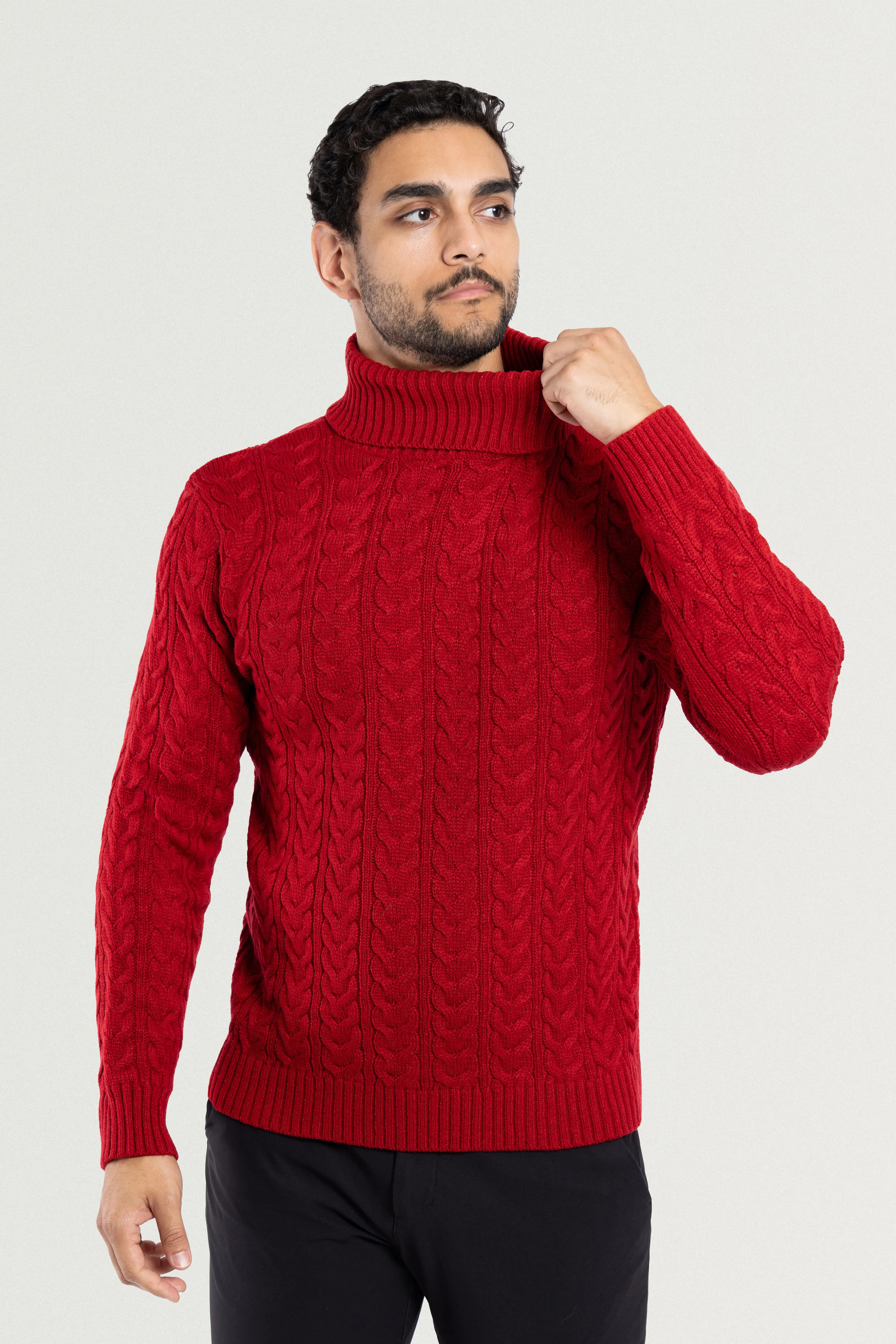 X RAY Men's Soft Slim Fit Turtleneck Pullover Sweaters