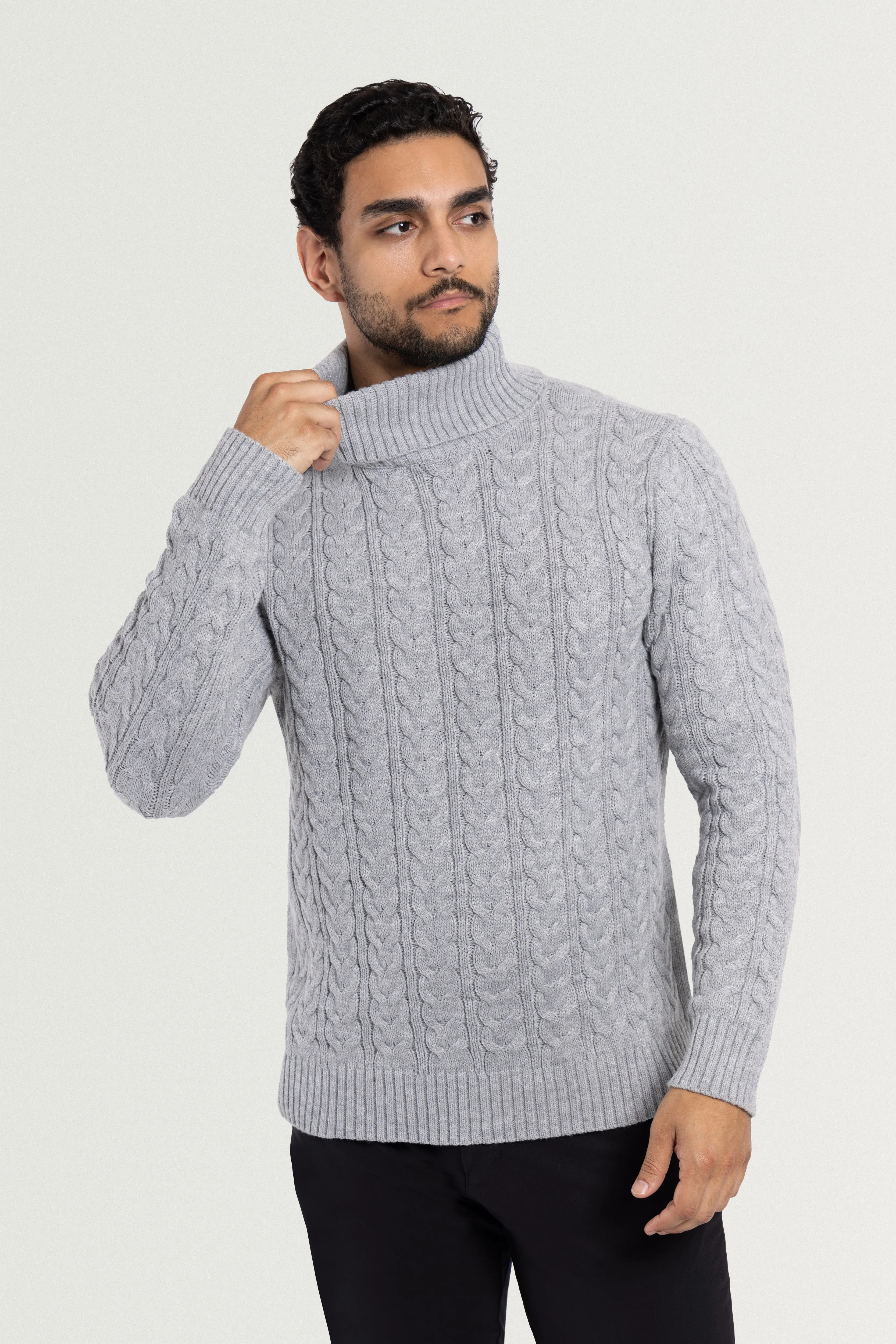 X RAY Men's Soft Slim Fit Turtleneck Pullover Sweaters