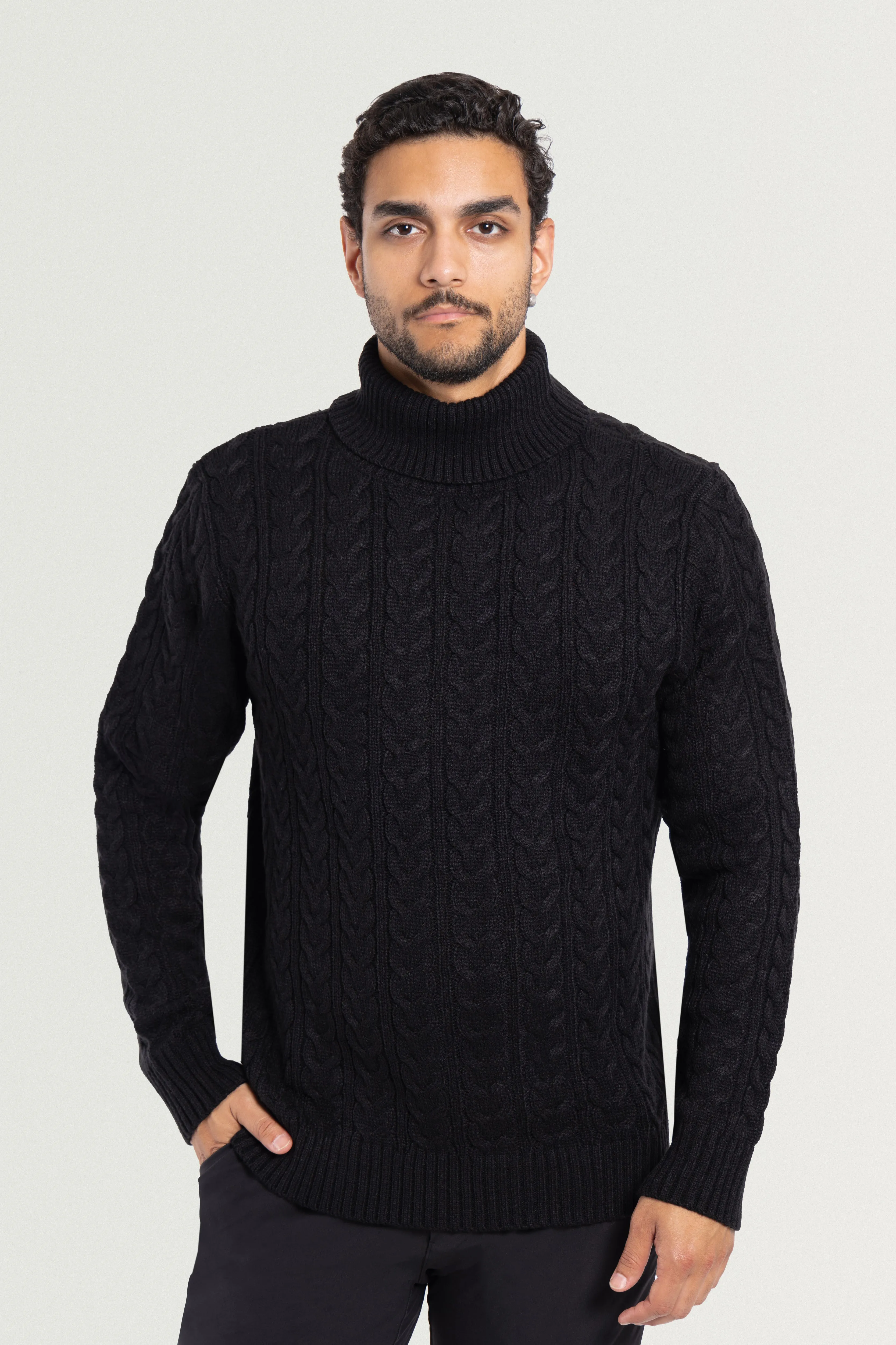 X RAY Men's Soft Slim Fit Turtleneck Pullover Sweaters