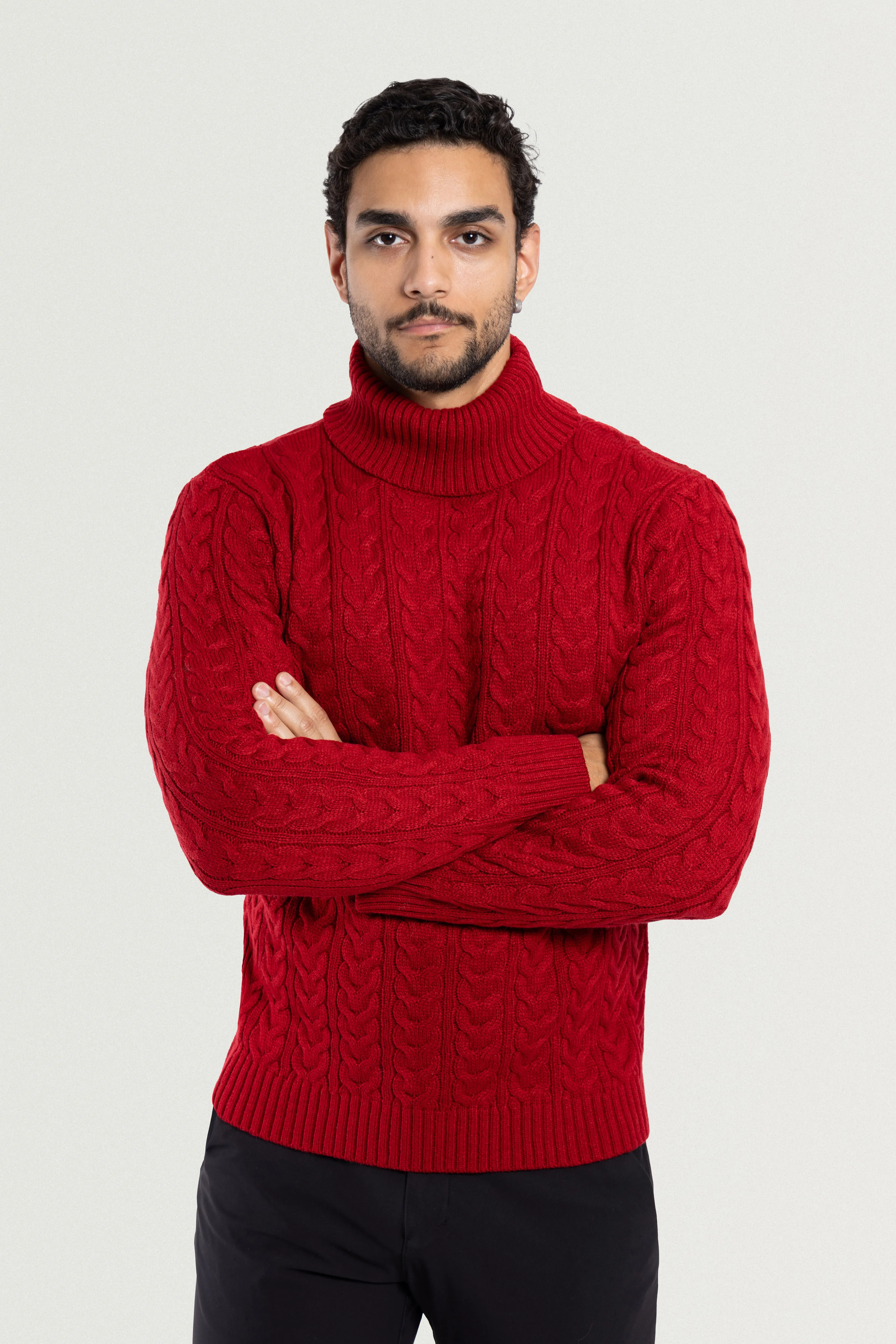 X RAY Men's Soft Slim Fit Turtleneck Pullover Sweaters