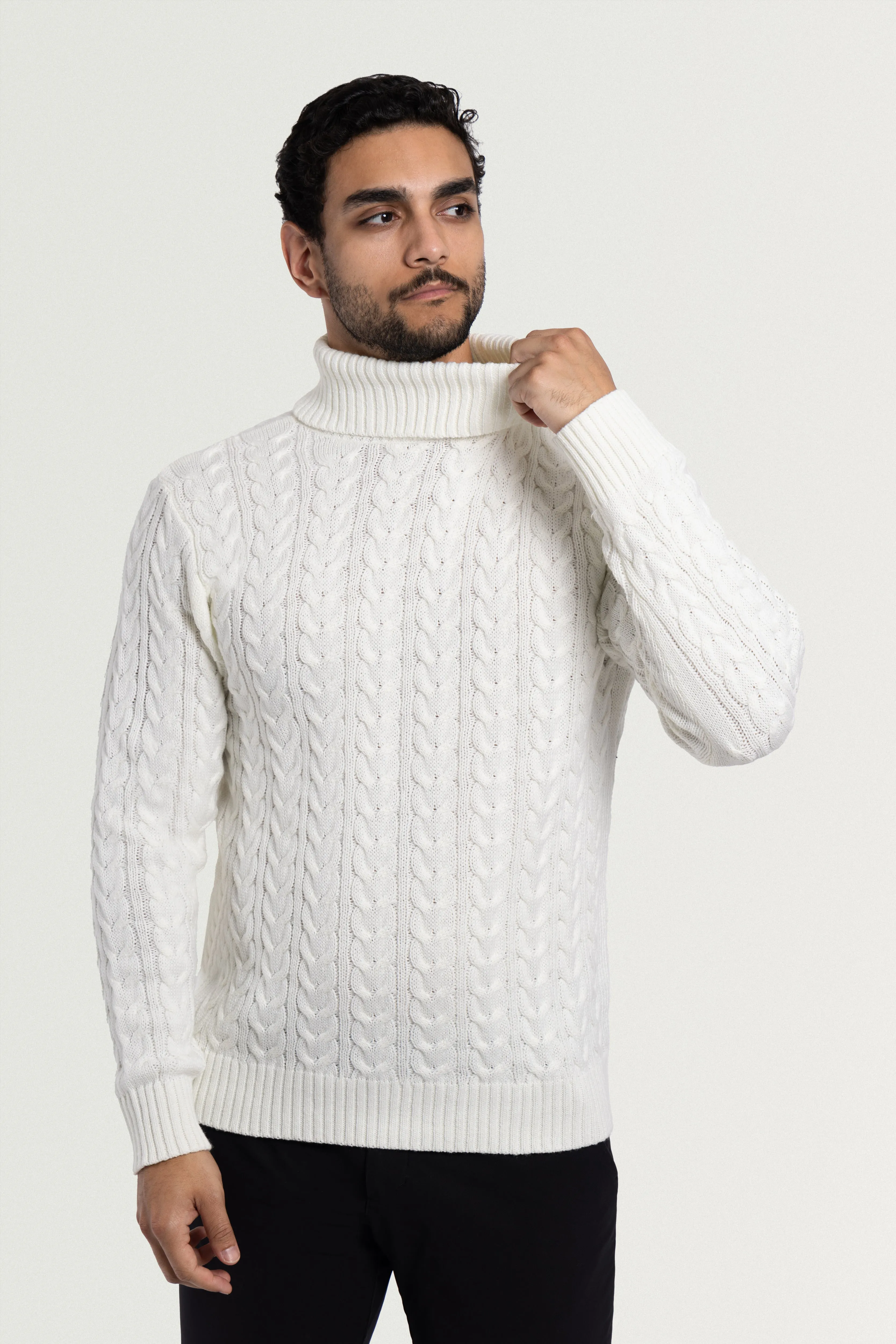 X RAY Men's Soft Slim Fit Turtleneck Pullover Sweaters
