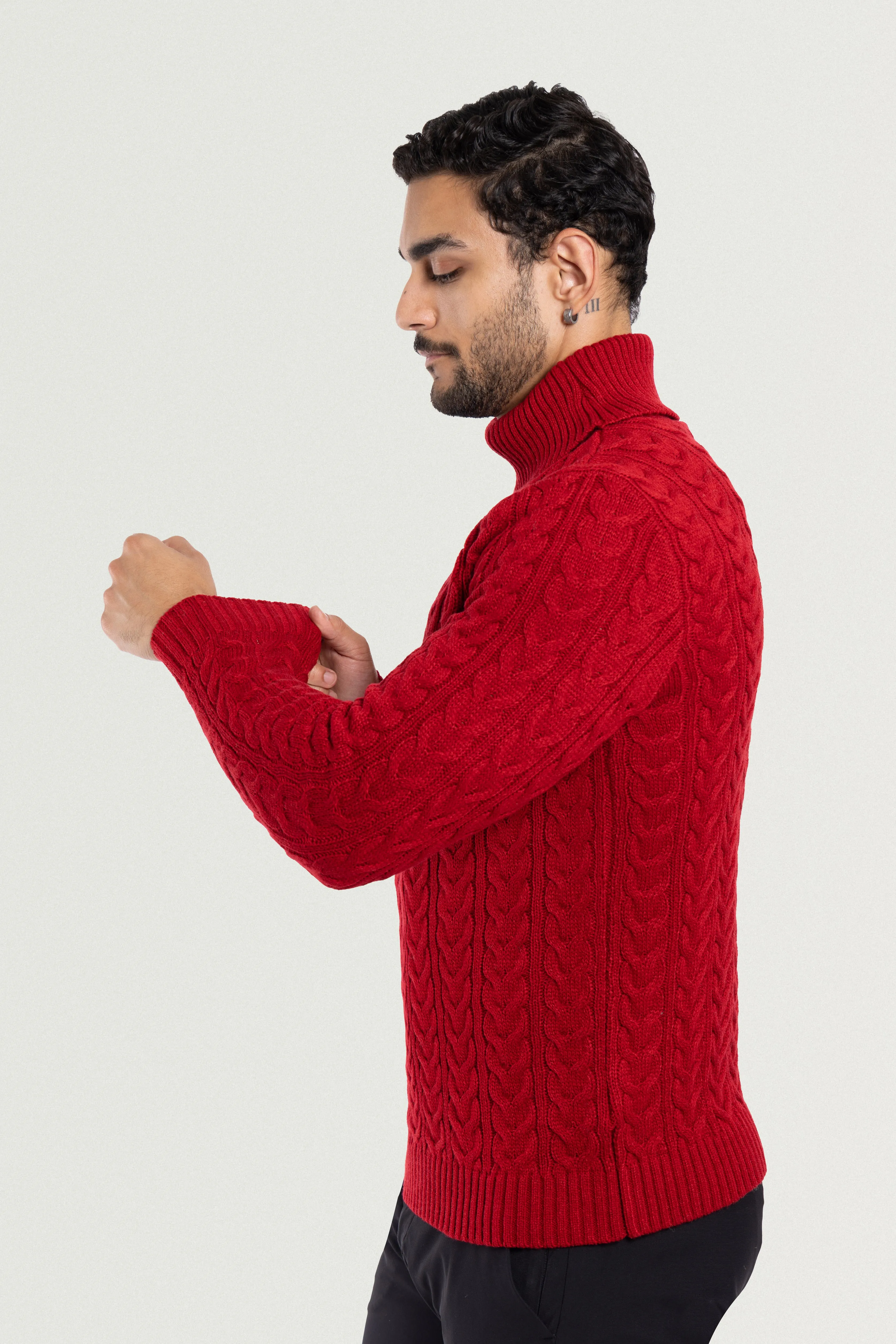 X RAY Men's Soft Slim Fit Turtleneck Pullover Sweaters