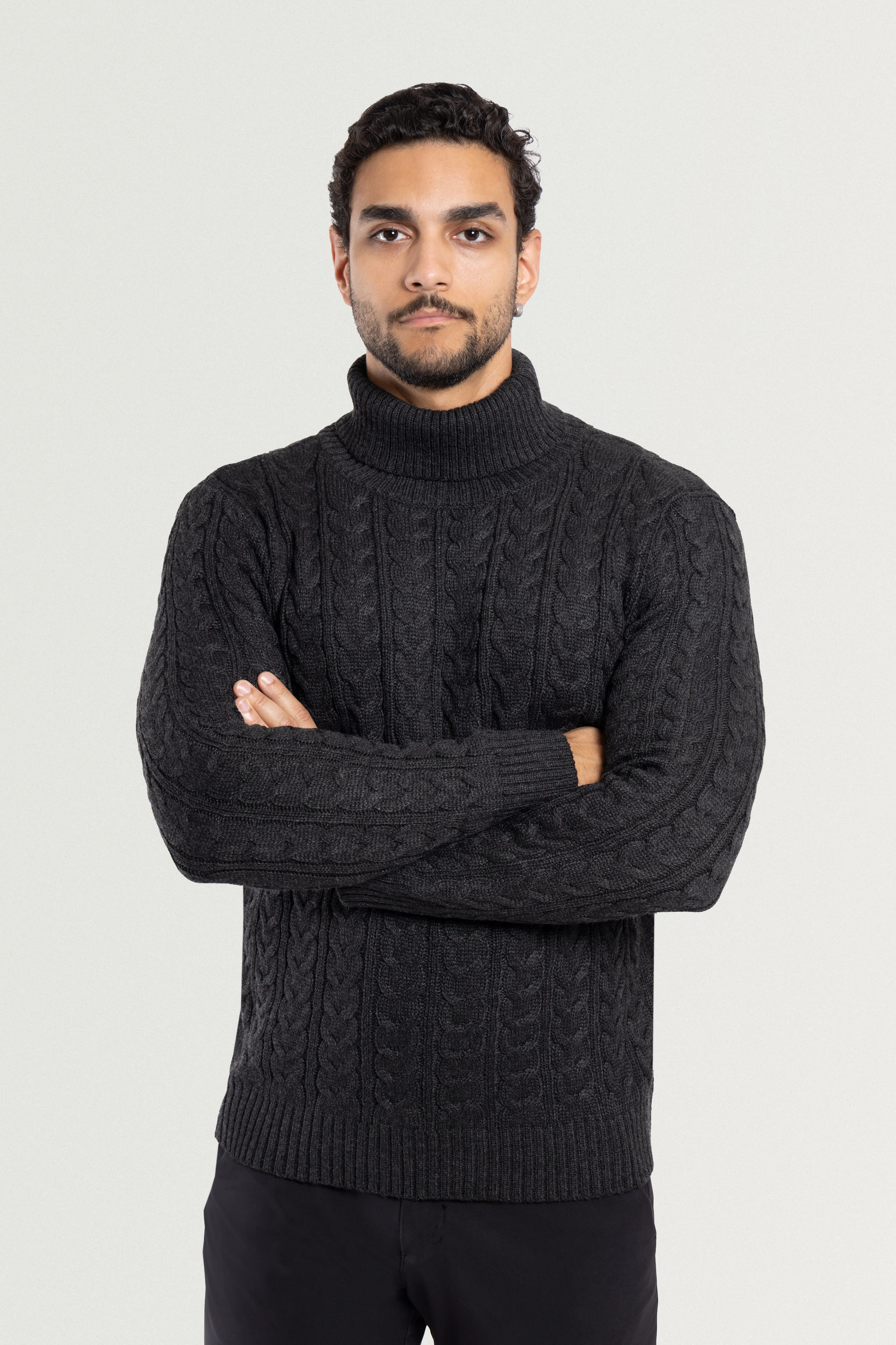 X RAY Men's Soft Slim Fit Turtleneck Pullover Sweaters