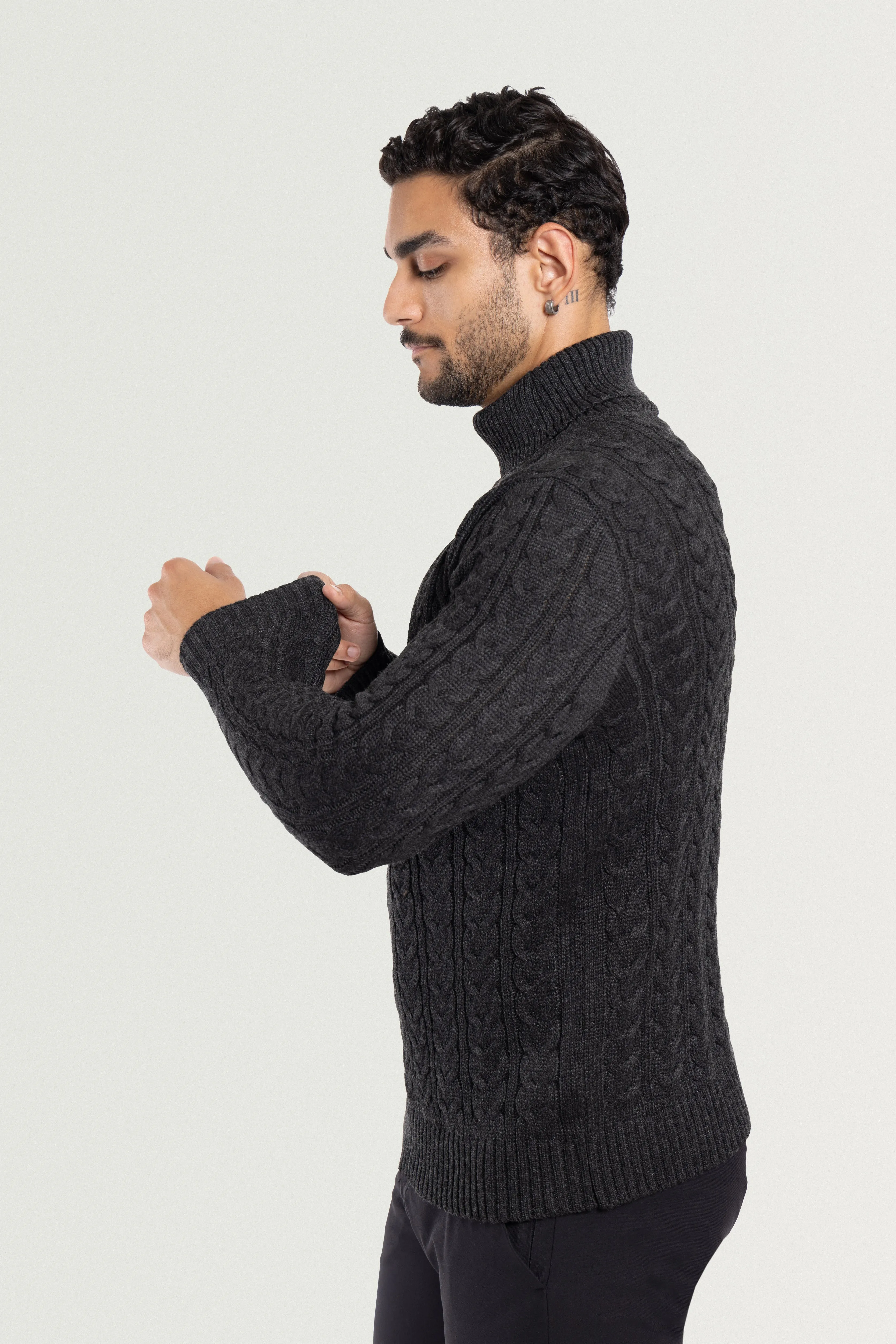 X RAY Men's Soft Slim Fit Turtleneck Pullover Sweaters